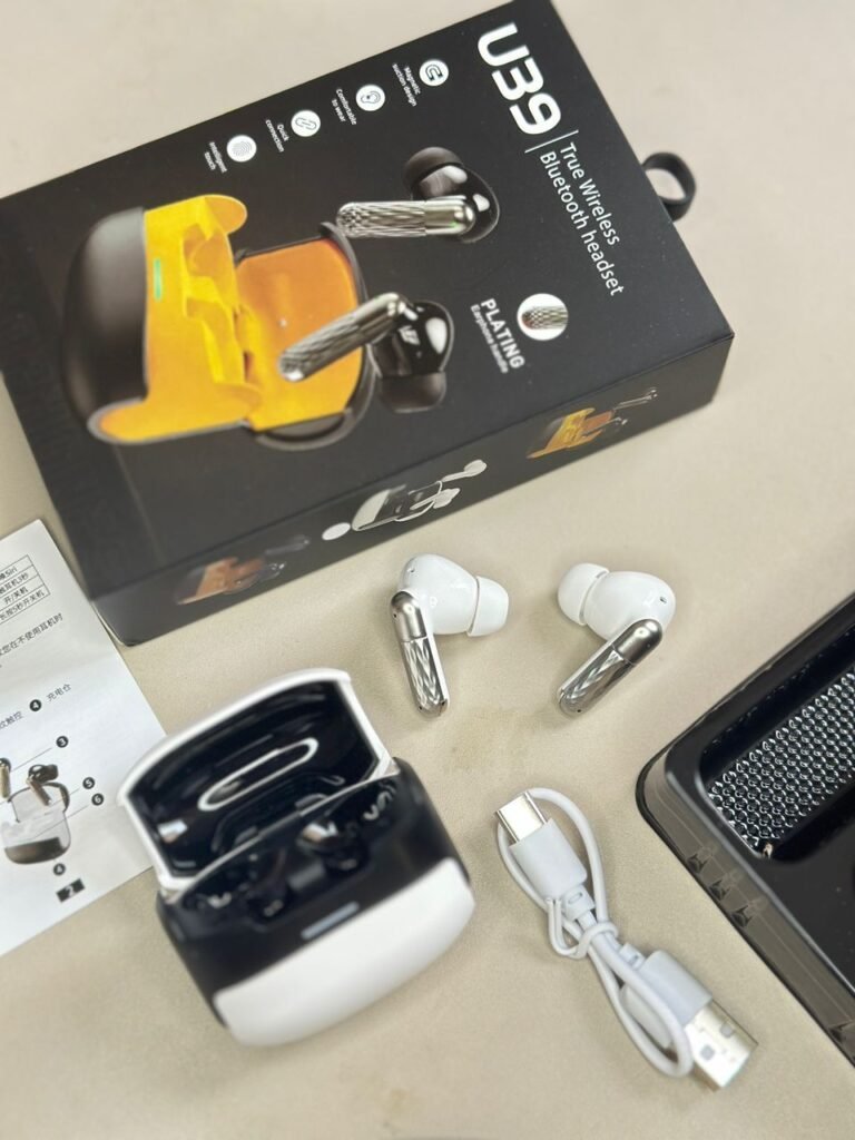 u38 true wireless earbuds v5.4 | ফ‍্যাশানেবল স্পোর্টস হেডসেট | টাচ কন্ট্রোল tws